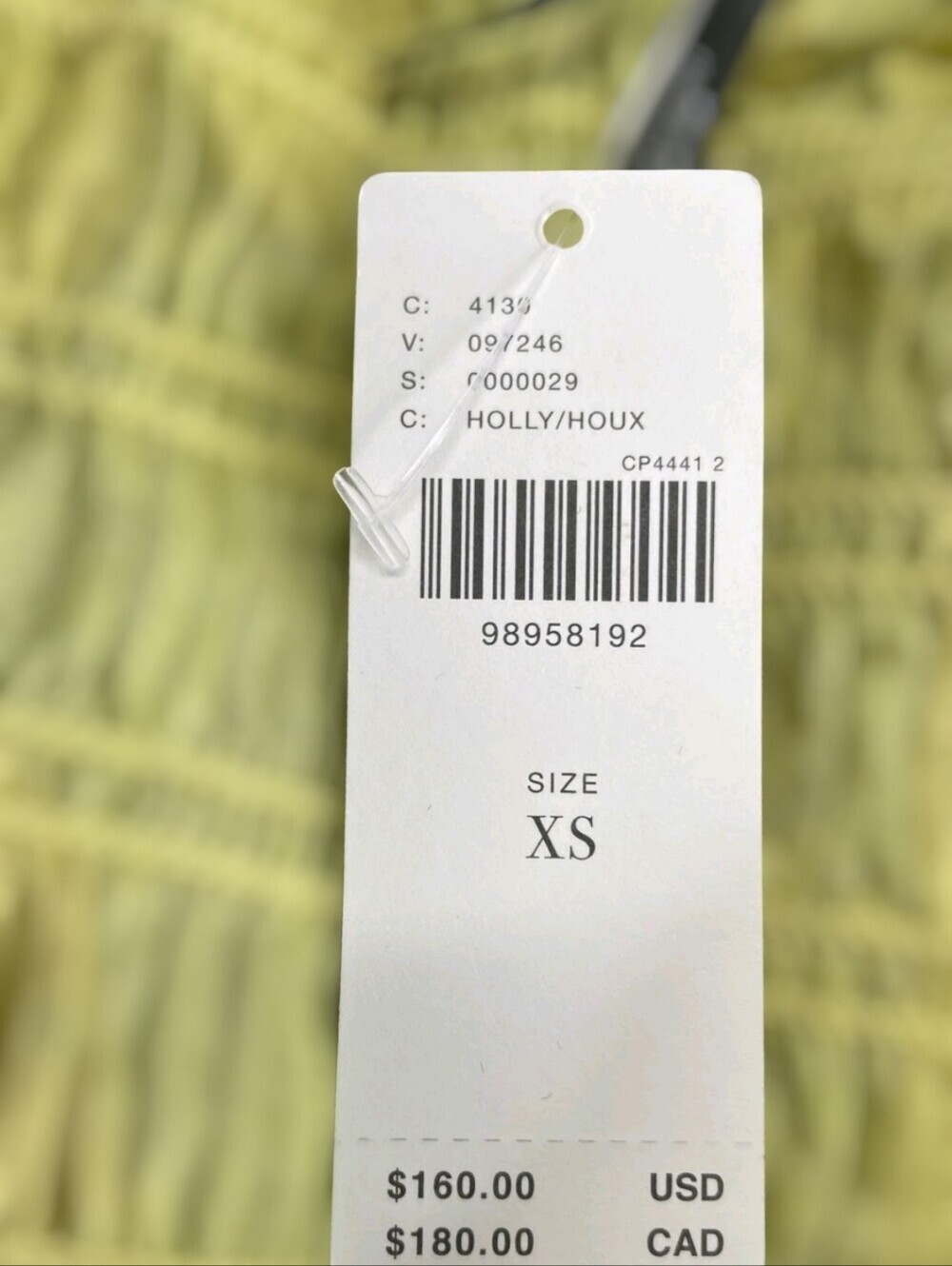 Anthropologie Peregrine Dress XS NWT Yellow Citrus Floral Midi Smocked Cotton Po - Picture 7 of 10